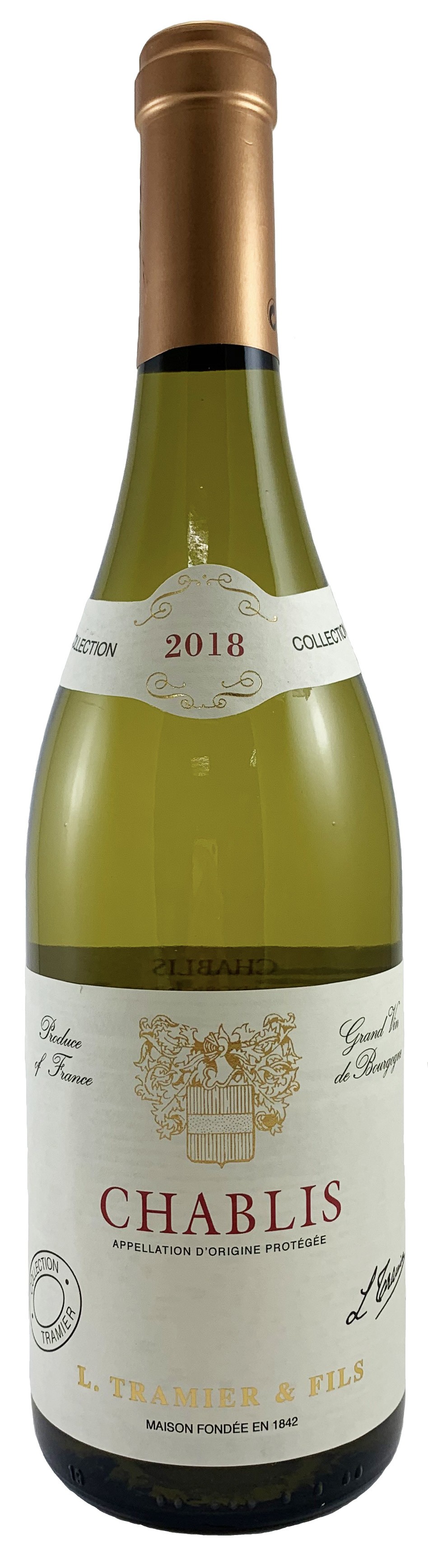 法國 鉈尼酒莊 夏布利AOP 白葡萄酒2018